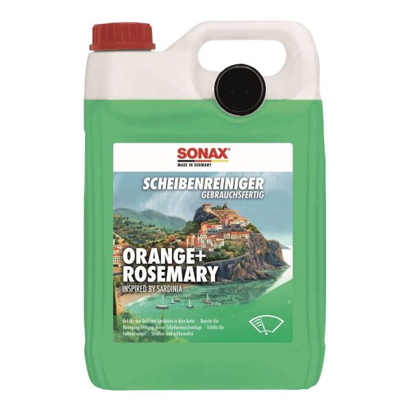 Лятна течност за чистачки, портокал и розмарин SONAX Orange+Rosemary, готова за употреба, 5 л.