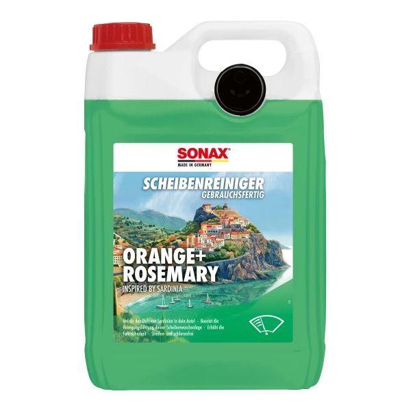 Лятна течност за чистачки, портокал и розмарин SONAX Orange+Rosemary, готова за употреба, 5 л.