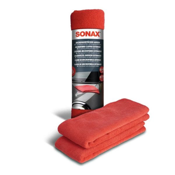 Микрофибърни кърпи за екстериор SONAX MICROFASERTUCH Außen (Micrfibre Cloth Exterior), 40 x 40 см., 2 бр.
