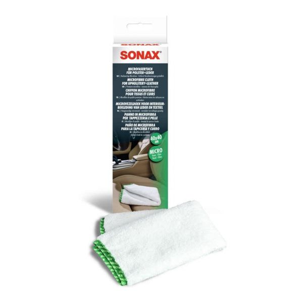 Микрофибърна кърпа за текстил и кожа SONAX Microfasertuch für Polster & Leder (Microfibre cloth for upholstery & leather), 40 х 40 см.