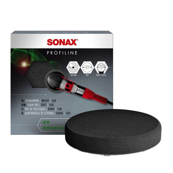Черна гъба за полираща машина 160 мм Sonax супер мека