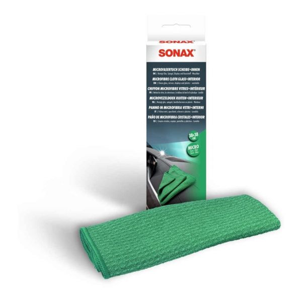 Микрофибърна кърпа за стъкло и интериор SONAX MicrofaserTuch Scheibe+Innen, 38 x 38 см.