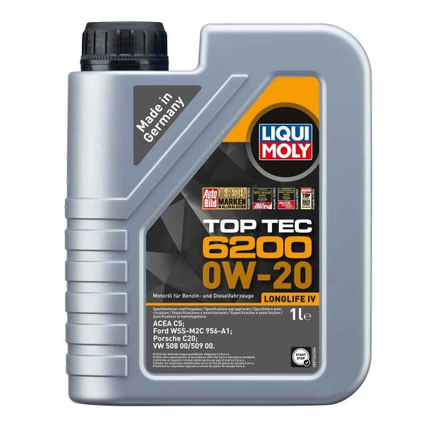 Масло синтeтична технология LIQUI MOLY TOP TEC 6200 0W-20, Porsche C20, VW 508 00, VW 509 00