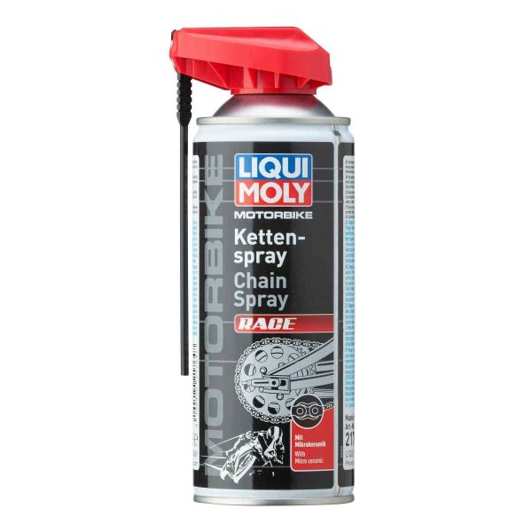 Спрей за смазване на верига на мотоциклет LIQUI MOLY Motorbike Chain Spray Race, 400 мл.