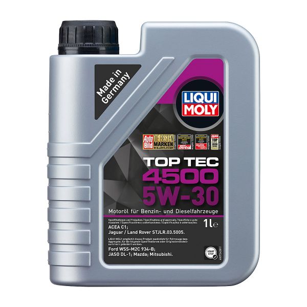 Масло синтетична технология LIQUI MOLY TOP TEC 4500 5W-30, Jaguar / Land Rover STJLR.03.5005