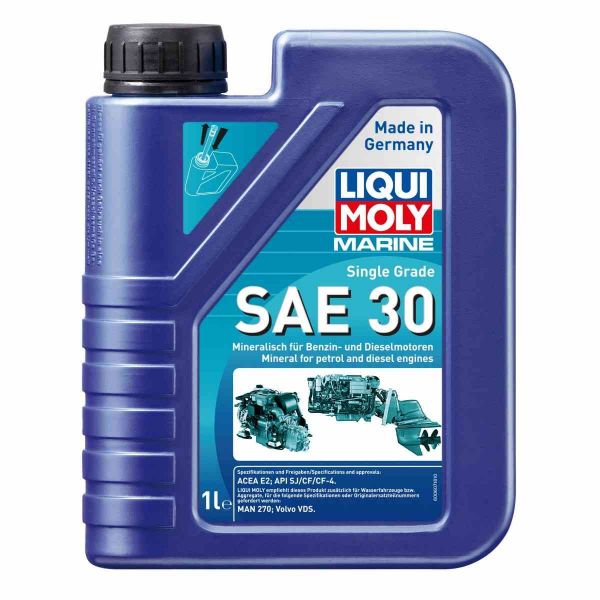 Минерално масло за лодка LIQUI MOLY MARINE Single Grade SAE 30, 1 л.