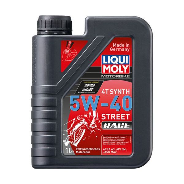 Синт. масло за мотоциклети LIQUI MOLY 4T Synth 5W-40 Street Race, 1л.