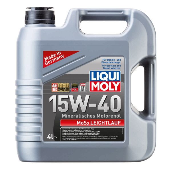 Минерално масло с Молибден (MoS2) LIQUI MOLY MoS2 LOW-FRICTION 15W-40, 4 л. (Изтичащ срок на годност)