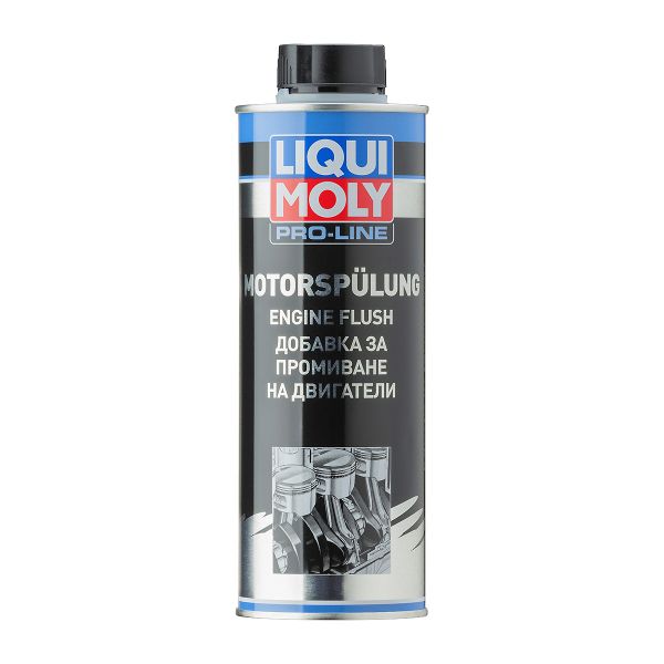 Добавка за промиване на двигател Pro-Line на Liqui Moly в черен флакон и черна капачка