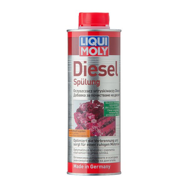 Добавка за почистване на дюзи дизел на Liqui Moly в сив флакон с червена капачка