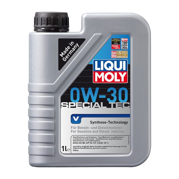 Масло синтетична технология LIQUI MOLY SPECIAL TEC V 0W-30, Volvo VCC 95200377