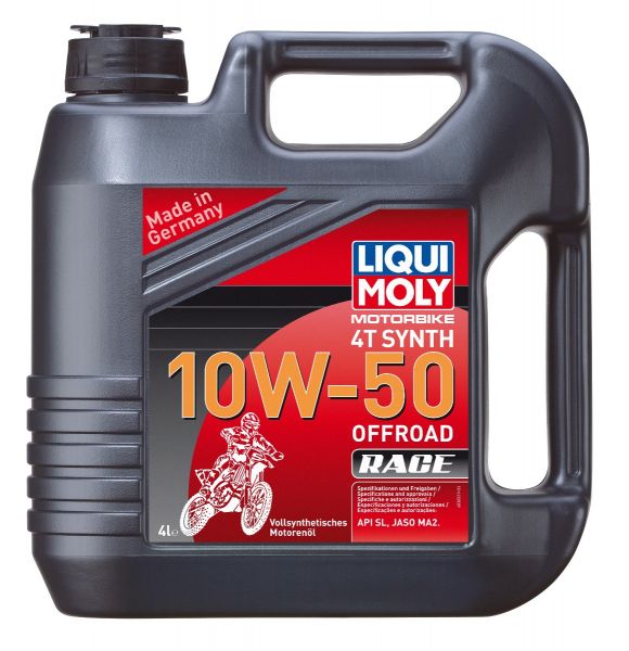 Синтетично масло LIQUI MOLY Motorbike 4T Synth 10W-50 Offroad Race, 4 л.