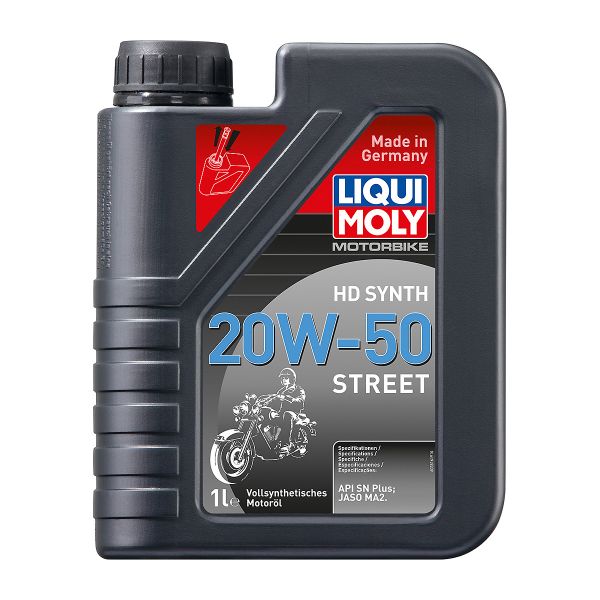 Черна туба Liqui Moly Синтетично масло Harley Davidsons Synth 20W-50 Street