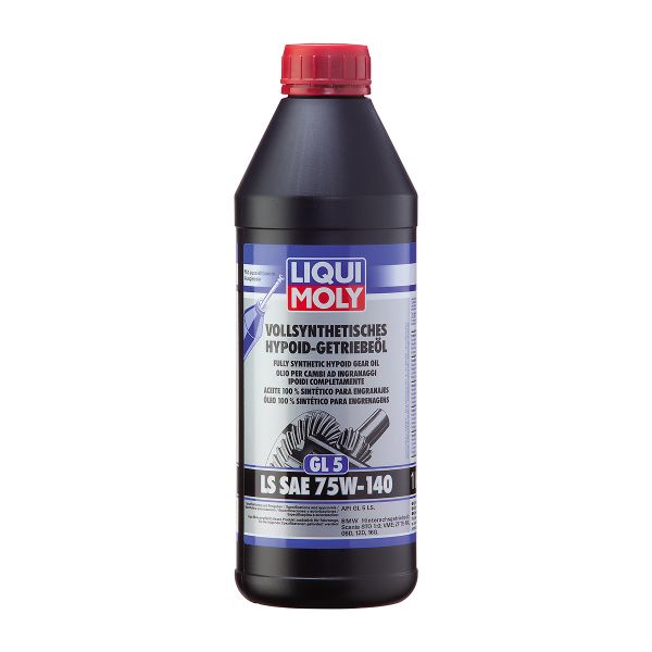 Хипоидно трансмисионно масло синтетично LIQUI MOLY Fully Synthetic Hypoid Gear Oil (GL5) LS SAE 75W-140, 1 л.