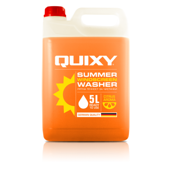 Лятна течност за чистачки, цитрус QUIXY, готова за употреба, 5 л.