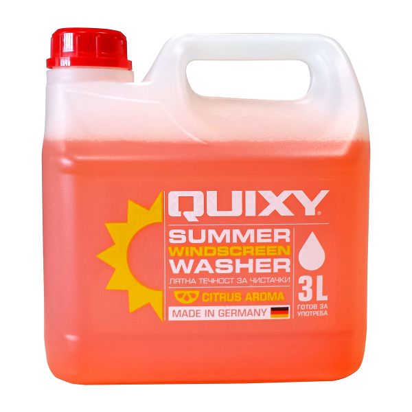 Лятна течност за чистачки, цитрус QUIXY, готова за употреба, 3 л.