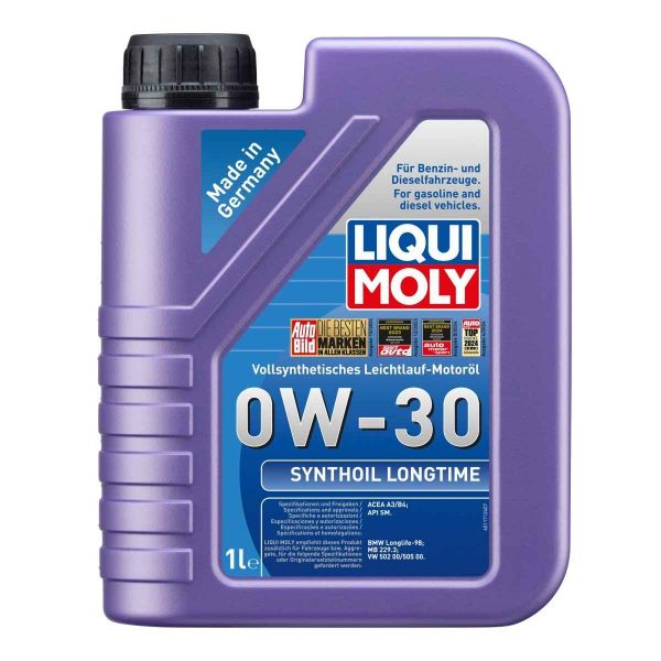 Синтетично масло LIQUI MOLY SYNTHOIL LONGTIME 0W-30, BMW Longlife-98, MB 229.3, VW 502 00, VW 505 00