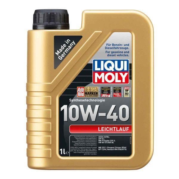 Масло синтетична технология LIQUI MOLY LEICHTLAUF 10W-40, MB 229.3, VW 501 01, VW 505 00